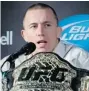  ?? PAUL CHIASSON/ The Canadian Press file photo ?? Georges St-Pierre says he’s never fought anyone like Johny Hendricks, who he’ll face Nov. 16 in Las Vegas.