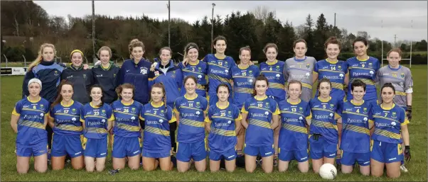  ??  ?? The Wicklow Senior footballer­s ahead of their clash with Derry in their opening Lidl NFL Division 4 league game. Photos: Barbara Flynn