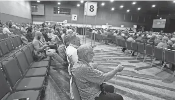  ?? STU BOYD II/THE COMMERCIAL APPEAL ?? The Presbyteri­an Church in America, an influentia­l evangelica­l Christian denominati­on, gathers for its 50th General Assembly on Friday at the Renasant Convention Center in downtown Memphis.