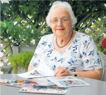  ?? ?? St Andrew’s Church parishione­r Shirley Pearce with some of her memories.