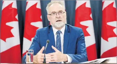  ?? CP PHOTO/SEAN KILPATRICK ?? Auditor General Michael Ferguson speaks during a press conference at the National Press Theatre in Ottawa on Tuesday.