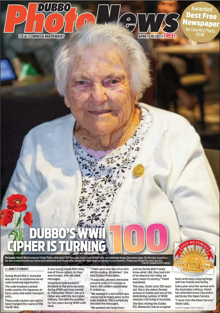 100 DUBBO’S WWII CIPHER IS TURNING PressReader