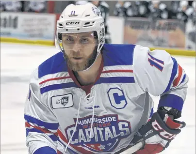  ?? JASON SIMMONDS/JOURNAL PIONEER ?? Summerside D. Alex MacDonald Ford Western Capitals forward and team captain Morgan MacDonald says the MHL (Maritime Junior Hockey League) team is excited to return home.