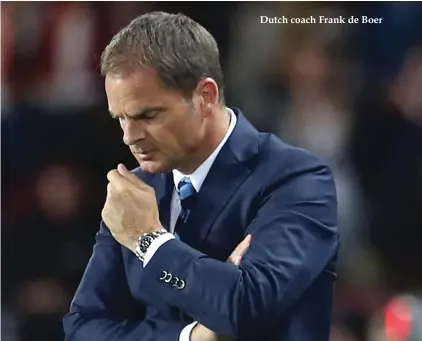  ??  ?? Dutch coach Frank de Boer