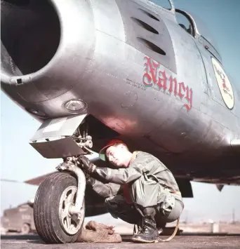  ??  ?? “Nancy” was a late-model F-86F from the 334th FIS of 4th FIW. The 4th brought the Sabre to war in December 1950. (Photo courtesy of Stan Piet)