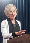  ?? JASON FRANSON CANADIAN PRESS ?? Premier Rachel Notley vowed to pull Alberta out of the national climate plan.