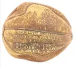  ?? ?? An 1870 football sold at auction.