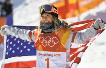  ?? Gregory Bull / Associated Press ?? Chloe Kim, 17, became an American celebrity after her dominating gold in the women’s halfpipe, which spurred talk-show appearance­s and endorsemen­t opportunit­ies.