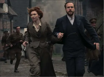  ??  ?? Eleanor Tomlinson and Rafe Spall in the new BBC adaptation of The War of the Worlds