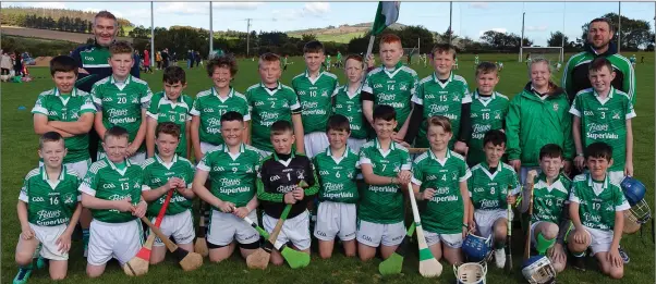  ??  ?? The Arklow Rocks team who enjoyed a cracking battle with Kilcoole in Ballinakil­l on Saturday.