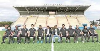  ?? FE ?? Miembros del cuerpo técnico de Cibao FC de cara a la temporada de la LDF 2024.