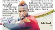  ?? PTI ?? Andre Russell.