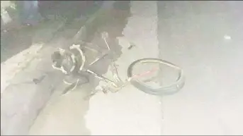  ??  ?? The bicycle Kumar Persaud was riding when he was hit (Police photo)