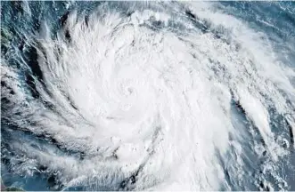  ?? JOSE ROMERO/AFP/GETTY IMAGES ?? A NOAA satellite image of Hurricane Maria from Tuesday. It was the second Category 5 hurricane this year.