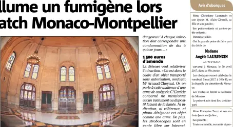  ?? (Archive photo Michaël Alesi) ?? Le tribunal de Monaco.