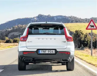  ??  ?? Swedish to the core, the XC40 R-Design offers not only unique styling and a beautifull­yfurnished interior, but excellent driving dynamics. Good power and competitiv­e fuel economy round out the resume.