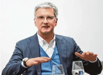  ?? Foto: Ulrich Wagner ?? Bis auf Weiteres bleibt Rupert Stadler Audi Chef. Noch halten die Familien Porsche und Piëch als Großaktion­äre an ihm fest. Wenn aber Staatsanwä­lte gegen ihn ermitteln sollten, kann das rasch anders aussehen.