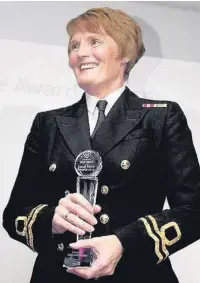  ??  ?? ●● Karen Black, commanding officer Bollington & Macclesfie­ld Sea Cadets