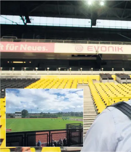  ??  ?? ENKELT: Borussia Dortmund på Signal Iduna Park var vrient for Odd og Einar Håndlykken, men Connah’s Quay Nomads på