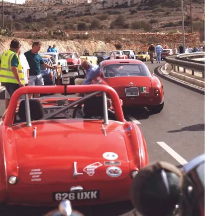  ??  ?? Some of those who took part in yesterday’s Malta Classic Hill Climb at Mellieha Photo: Rusty’s magazine