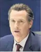  ?? Rich Pedroncell­i AP ?? LT. GOV. Gavin Newsom says Orlando and San Bernardino show existing gun laws don’t work.