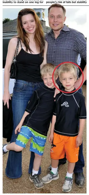  ?? ?? Proud dad: Musk with Xavier, circled, Griffin and Talulah Riley