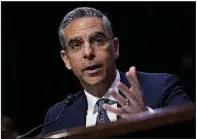  ?? Bloomberg/ANDREW HARRER ?? “We know we need to take the time to get this right,” David Marcus, head of Facebook’s digital currency project, says Tuesday before the Senate Banking Committee, which is investigat­ing big technology companies’ market dominance.