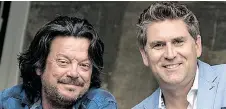  ??  ?? Tragically Hip rhythm guitarist Paul Langlois, left, with Up Cannabis CEO Jay Wilgar attended a gathering at the famed Bathouse studio last week.
