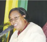  ?? (Photo: Collin Reid) ?? President of the Jamaica BaptistUni­on and pastor of the St Ann’s Bay Circuit of Baptist Churches, Rev Karen Kirlew, addressing Thursday’s National Prayer Breakfast at the Jamaica Pegasus hotel in Kingston.