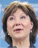  ??  ?? During the election campaign, B.C. Premier Christy Clark defended the province’s 10-year freeze on monthly social assistance, but she now plans to increase monthly payments by $100.