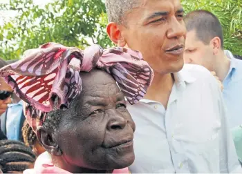  ??  ?? MATRIARCH: Sarah Obama was the step-grandmothe­r of the former US president.