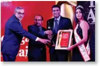  ??  ?? The award was given to Fern Goregaon, Mumbai and received by Sujith Gopinath, General Manager