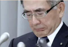  ?? — Reuters ?? Suzuki Motor CEO Toshihiro Suzuki attends a news conference in Tokyo.