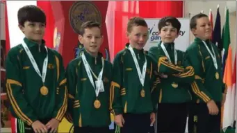  ??  ?? The Milltown/Listry under-14 draughts team that won gold medals in Athlone