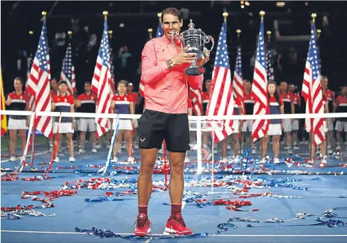  ??  ?? CHAMPION FEELING: For Spaniard Rafa Nadal after his victory in the final of the US Open tennis