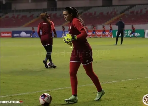  ?? PRENSA FEDEFÚTBOL ?? Daniela Solera fue una muralla en el amistoso de la Selección Femenina de Costa Rica ante Jamaica que terminó 0-0.