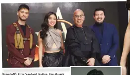  ??  ?? (From left): Billy Crawford, Nadine, Boy Abunda, and Luis Manzano