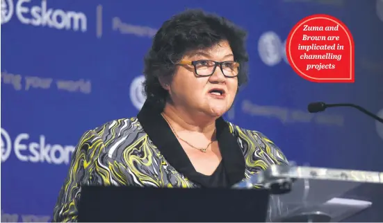  ?? Picture: Neil McCartney ?? IN THE BOX. Minister of Public Enterprise­s Lynne Brown is being grilled over Eskom in parliament.