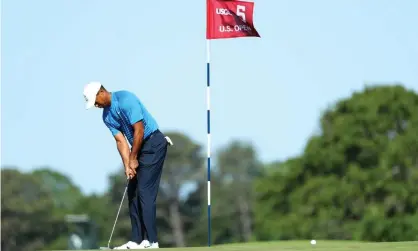  ?? Photograph: Warren Little/Getty Images ?? Tiger Woods prepares for the US Open at Shinnecock Hills.