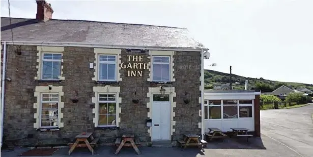  ??  ?? The Garth Inn, Maesteg, where Mr Price was last seen on August 13, 2019