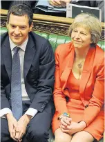  ??  ?? Osborne with May before she was PM