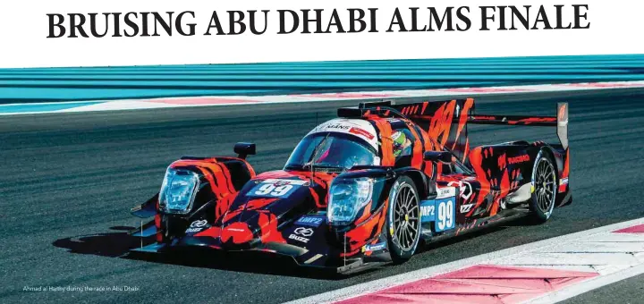  ?? ?? Ahmad al Harthy during the race in Abu Dhabi.