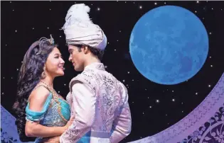  ?? DISNEY PRODUCTION­S ?? Kaena Kekoa is Jasmine and Jonah Ho’okano is Aladdin in the touring production of “Disney’s Aladdin.”