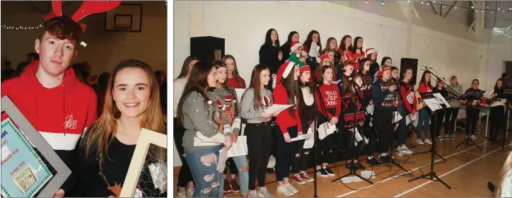  ??  ?? Martin Hammel and Tanya Kennedy. The college choir performing at the Christmas market.