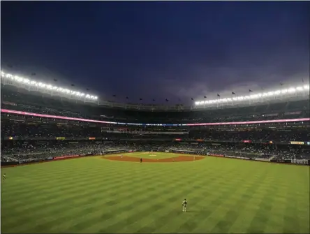  ?? FRANK FRANKLIN II - THE ASSOCIATED PRESS ?? The Houston Astros play the New York Yankees during the third inning of a baseball game Tuesday, May 4, 2021, in New York.