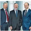  ?? FOTO: SNE ?? Die Geschäftsf­ührer von Steag New Energies: Dirk Klingen (Sprecher), Thomas Billotet und Markus Laukamp (v.l.).