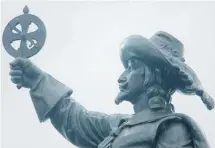  ?? CHRIS MIKULA/OTTAWA CITIZEN ?? An astrolabe is a prominent part of the Samuel de Champlain statue at Nepean Point. In the year 1613, Champlain portaged near Cobden, Ont., where the astrolabe in question was found in 1867.