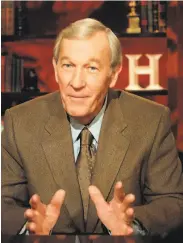  ?? Marty Lederhandl­er / Associated Press ?? Besides CBS and NBC, Roger Mudd did stints at “MacNeil/Lehrer NewsHour” and History Channel.