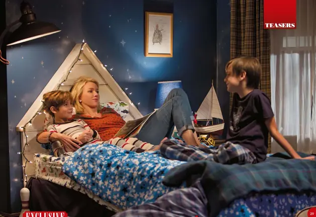  ??  ?? bedtime story Naomi Watts as single mum Susan, with her sons Peter (Jacob Tremblay) and Henry (Jaeden Lieberher).