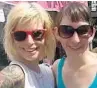  ?? COURTESY OF LAUREN DRAKE ?? Lauren Drake, right, met New Zealand native singer Gin Wigmore after working the gate at Warped Tour in 2013.